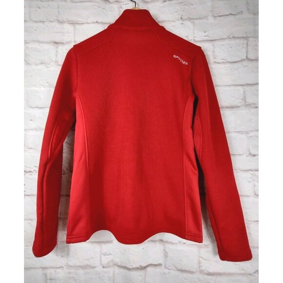 Womens Spyder Sweater Red Zip Up Size Small US Ski Team Label - Picture 2 of 14